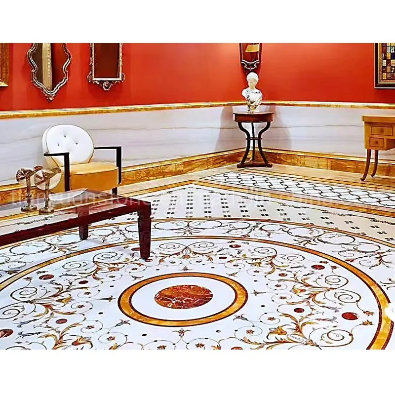 Flower Border Design Waterjet Marble Inlay Borders Design