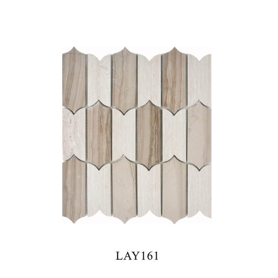 Flower Pattern Design Grey and White Marble Mosaic for Bathroom Floor Tiles