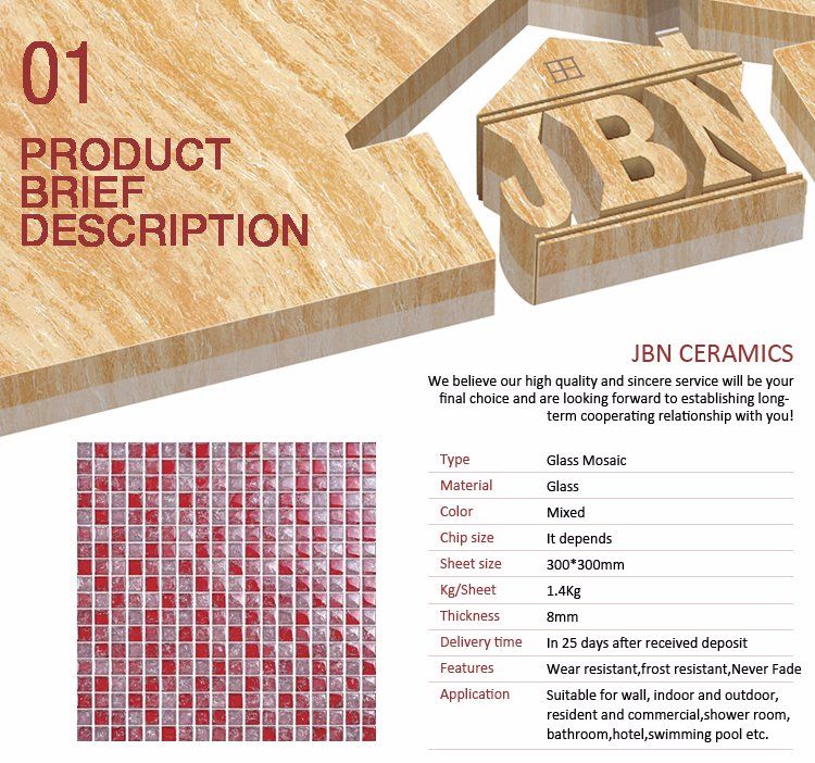 Foshan Manufacturer Crack Glass Mosaic Tiling for Interior Home (G815011)