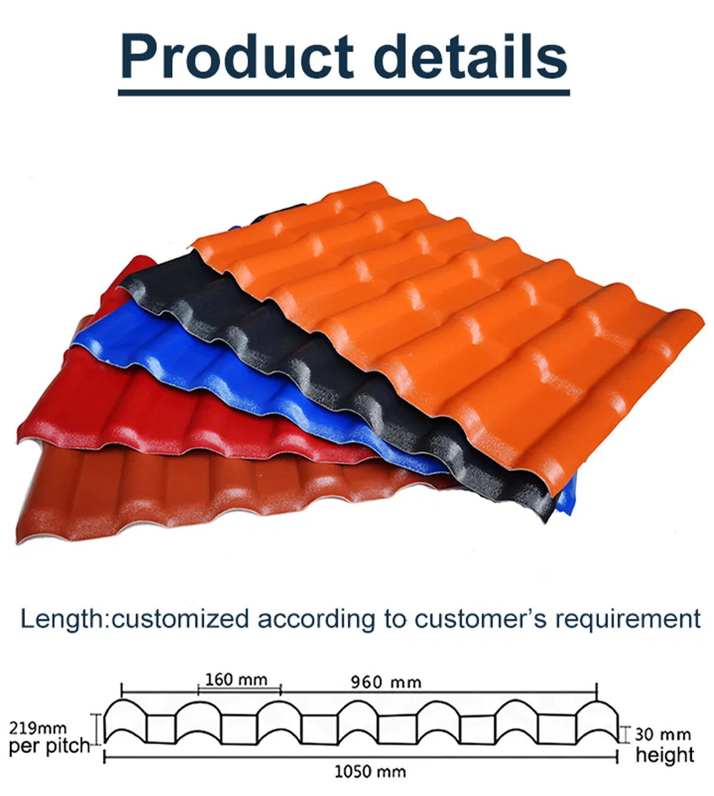 Foshan Supplier Heat Resistant Roof Sheet ASA Insulated Roof Tiles