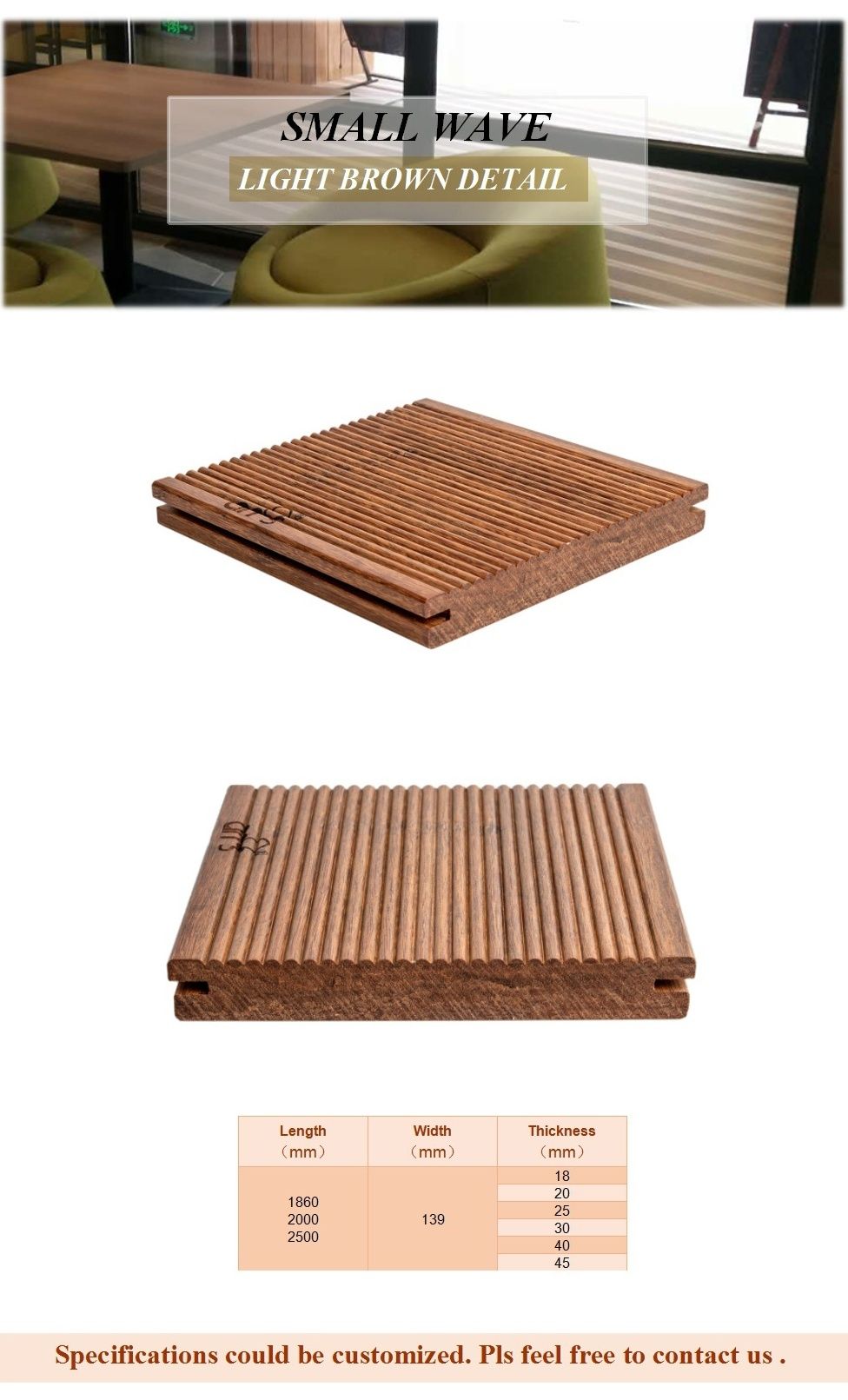 Freeze Resistant Outdoor Bamboo Wood Like Laminated Floors