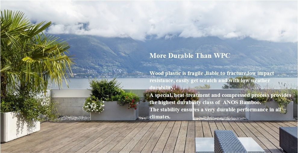 Freeze Resistant Outdoor Bamboo Wood Like Laminated Floors