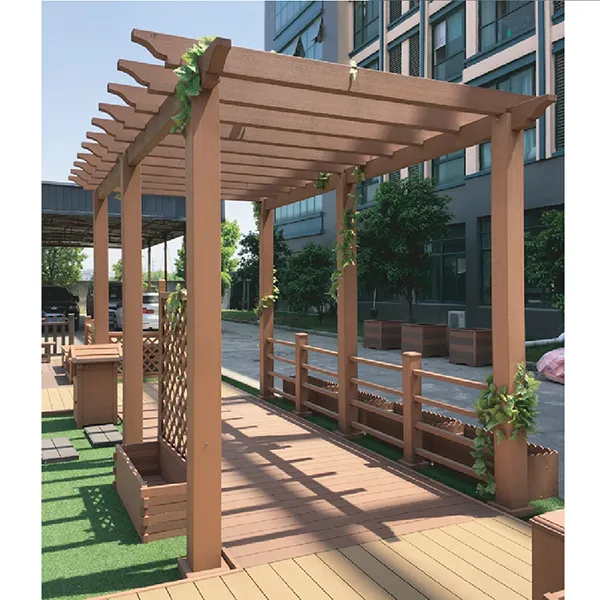 Fungus Mold Pest Resistant Easy Maintenance WPC Composite Wood Gazebo