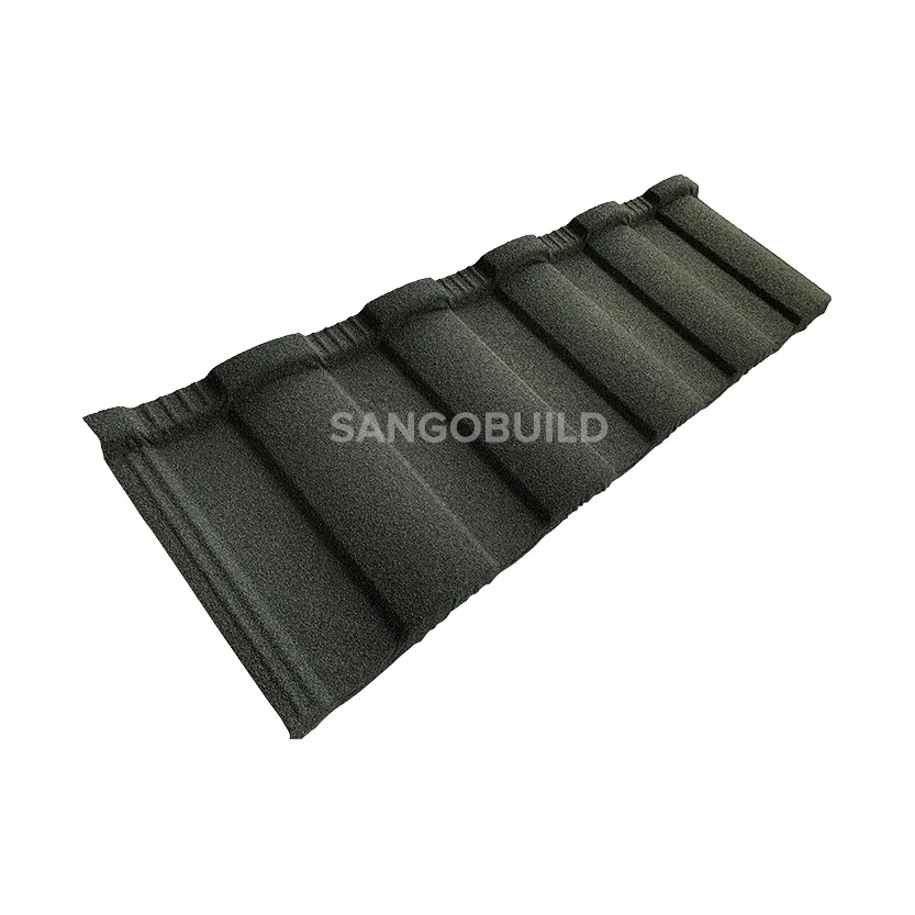Ghana Stone Coated Aluzinc Steel Solar Roof Tiles Light Ivory Mabati Roofing 1340 *420 mm