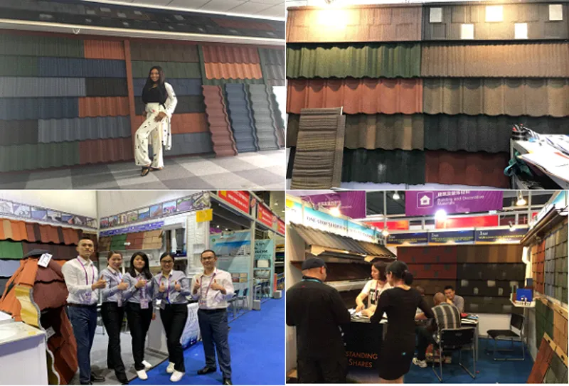 Ghana Stone Coated Aluzinc Steel Solar Roof Tiles Light Ivory Mabati Roofing 1340*420 mm