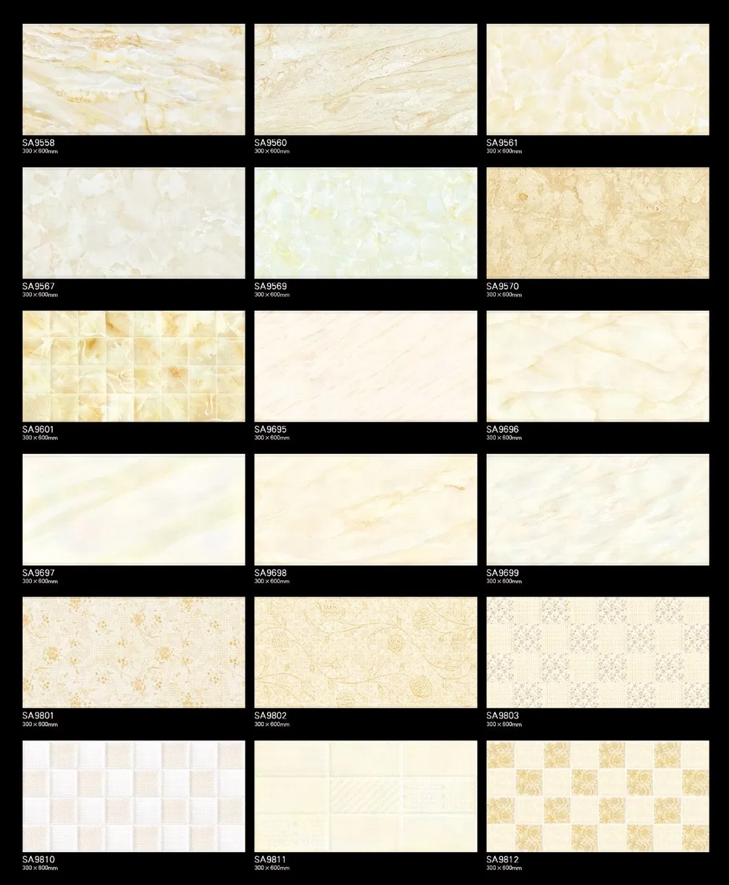 Glazed Ceramic Wall Tile for Kitchen Decoration Dining Room 63011