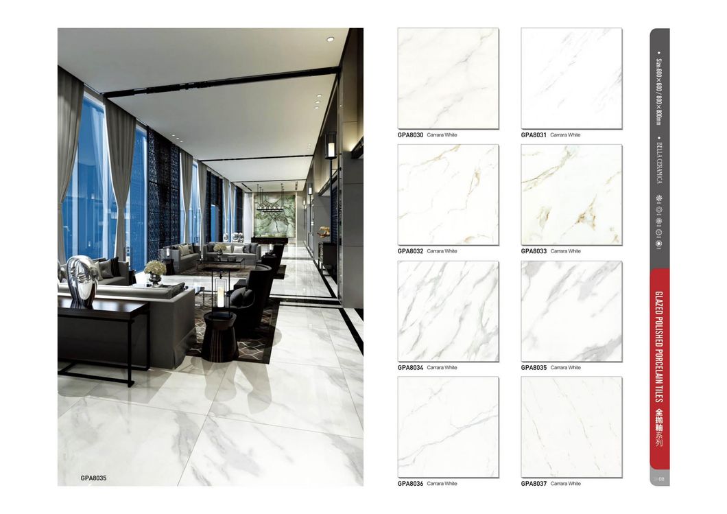Golden Sofitel Marble Look Full Glazed Polished Porcelain Floor Tiles 36X36 Inches Porcelain Tiles