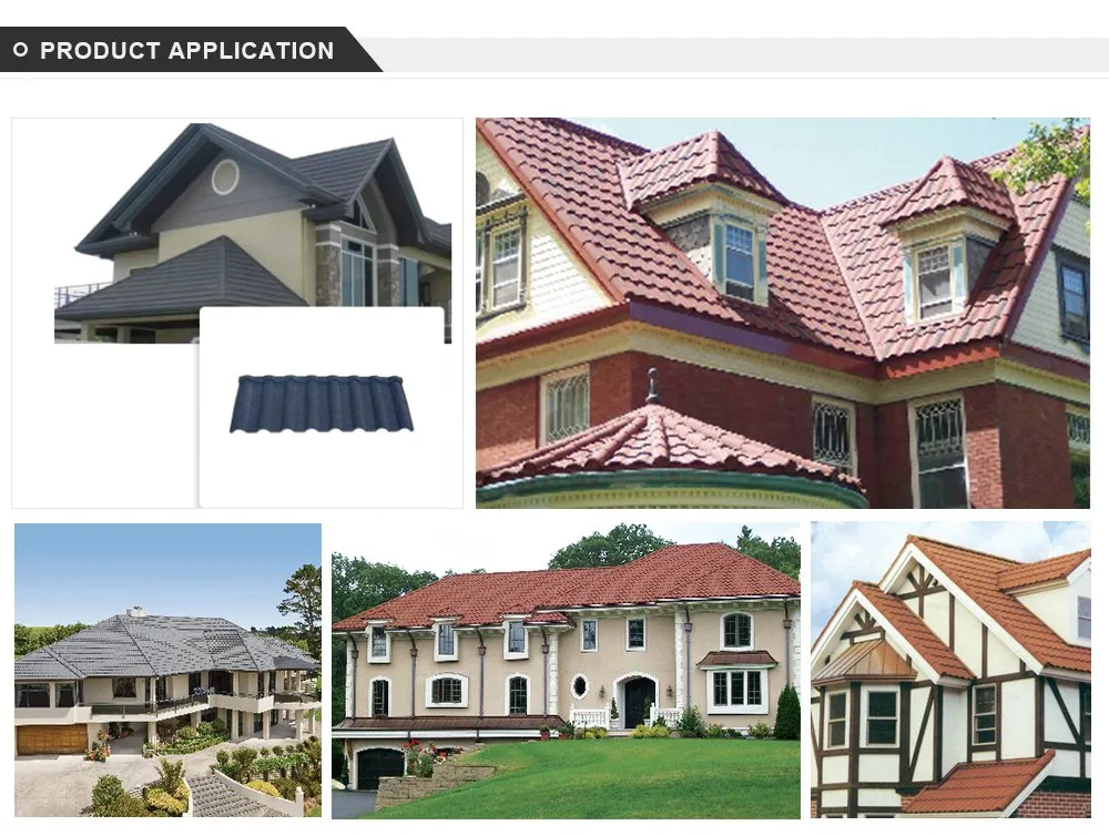Good Price 1340 X 420 mm Lightweight Stone Coated Metal Roof Tile
