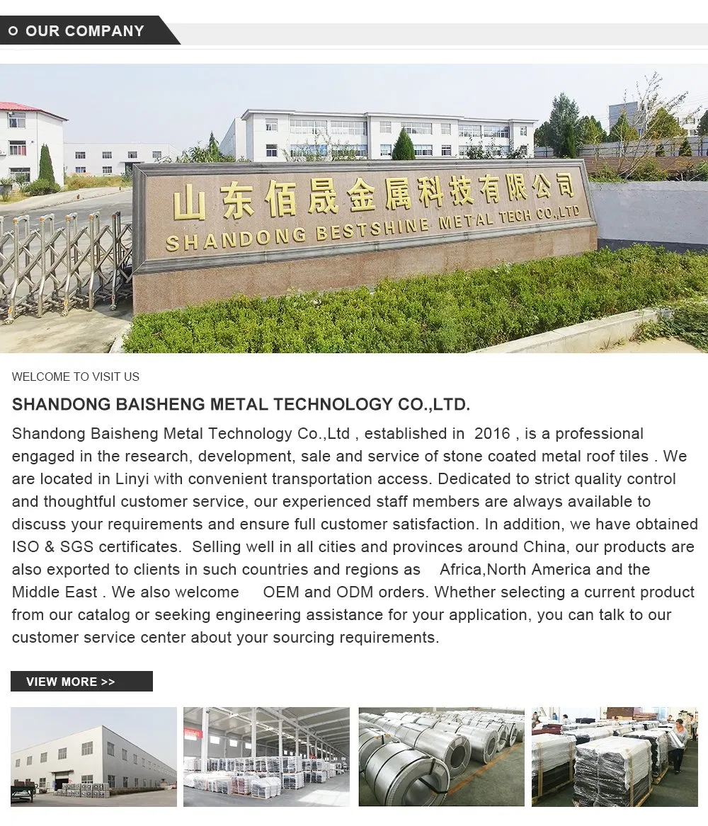 Good Price 1340 X 420 mm Lightweight Stone Coated Metal Roof Tile