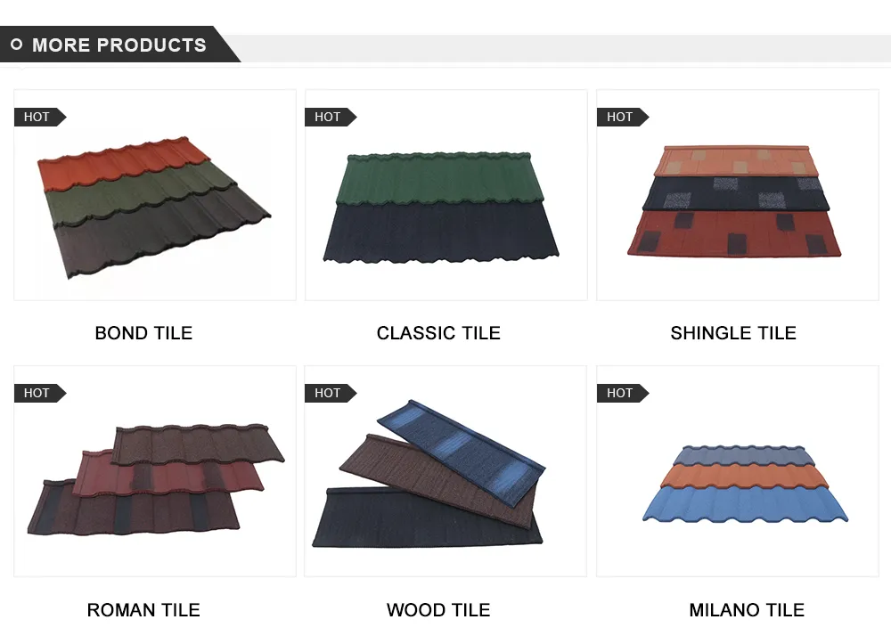 Good Price 1340 X 420 mm Lightweight Stone Coated Metal Roof Tile