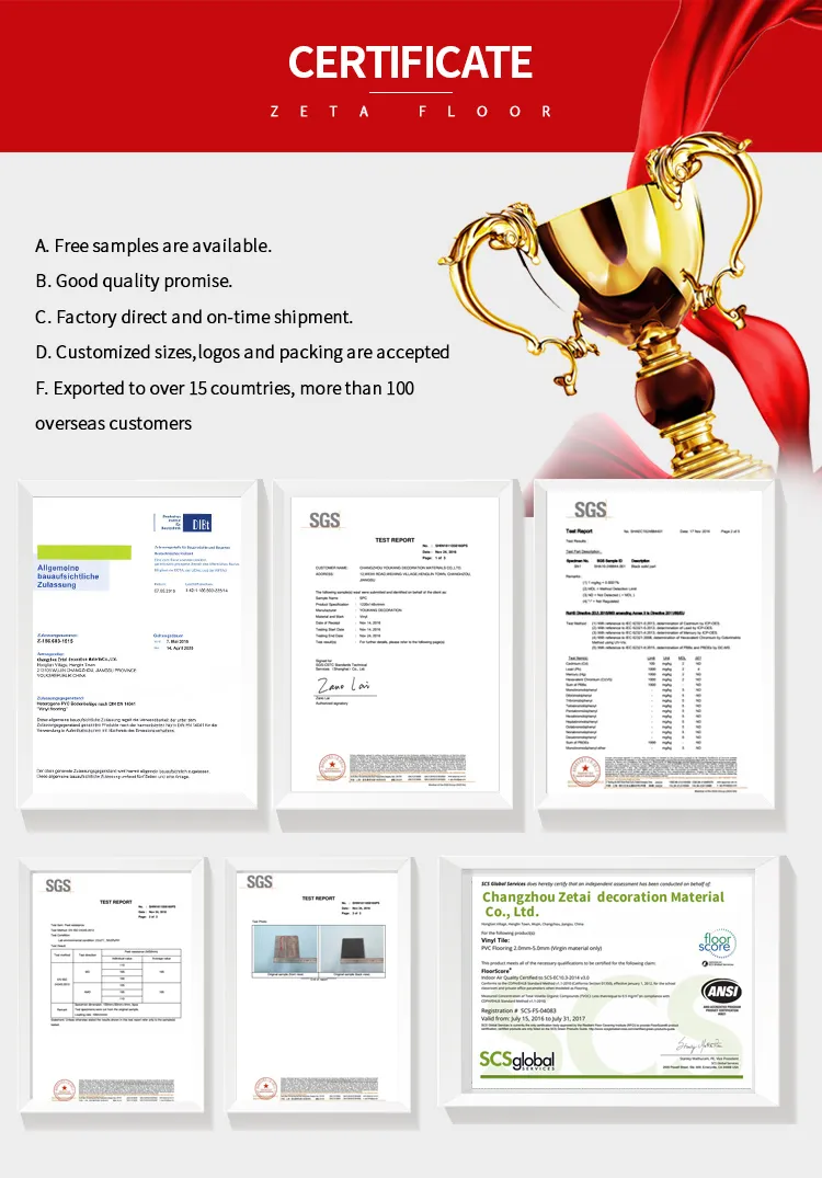 Good Prices Rigid Core a-B-a Pressed Spc Parquet Luxury Vinyl Flooring Click.