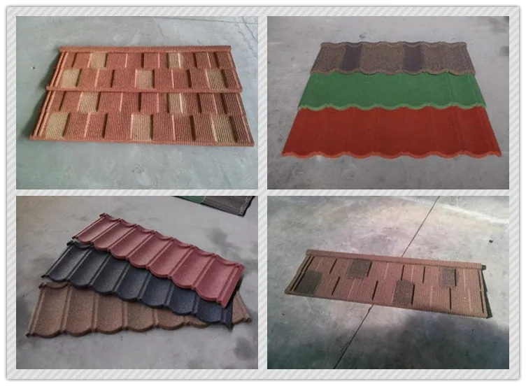 Good Quality Ral Colors 1340*420mm Stone Coated Metal Roof Tile