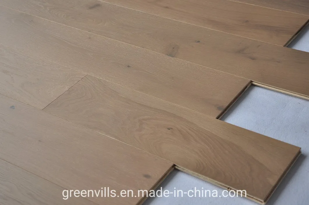 Grey European White Oak Wood Flooring Engineered Hardwood Flooring, Parquet Flooring with CE