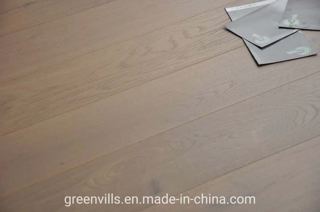 Grey European White Oak Wood Flooring Engineered Hardwood Flooring, Parquet Flooring with CE