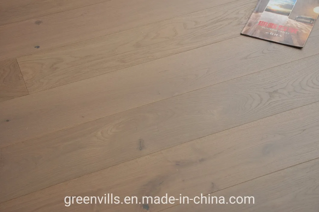 Grey European White Oak Wood Flooring Engineered Hardwood Flooring, Parquet Flooring with CE