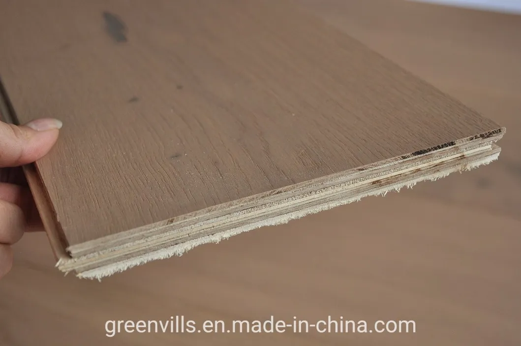 Grey European White Oak Wood Flooring Engineered Hardwood Flooring, Parquet Flooring with CE