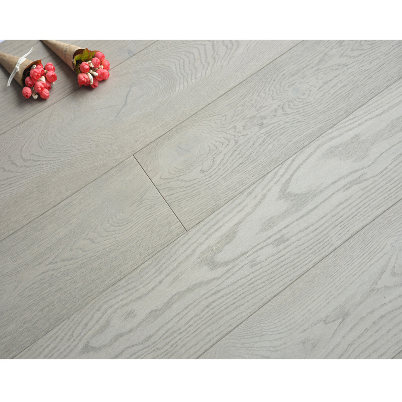 Hand Paint Color Stain Grey White Oak Flooring Engineered Parquet Flooring