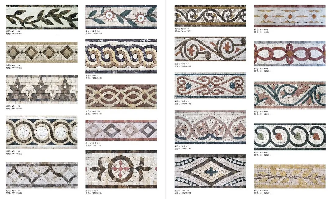 Handmade Marble Mosaic Pattern Tile/ Border/ Liner for Kitchen Backsplash Tile