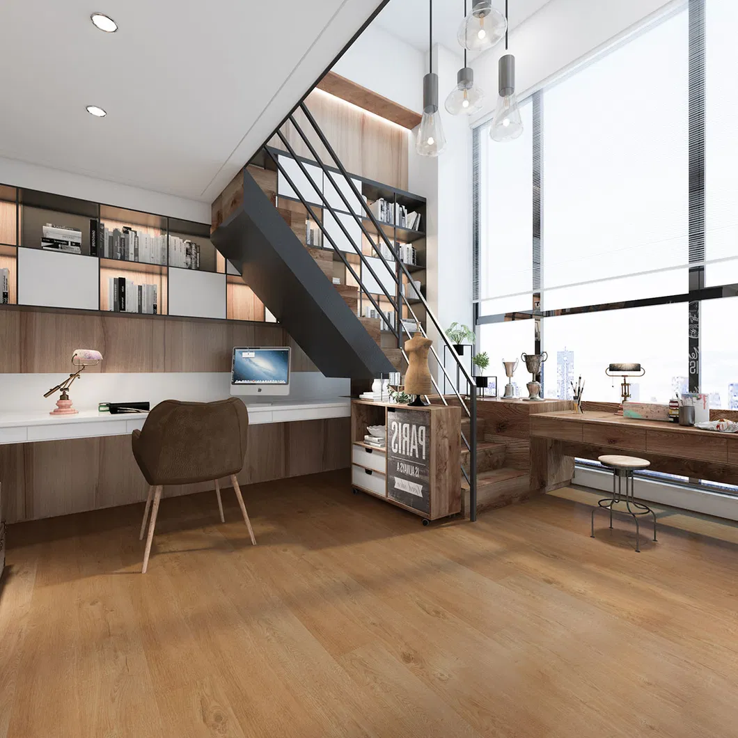 Hanplus Lvt Wear-Resistant & Non-Slip Homogeneous Kitchen PVC Flooring Spc Flooring