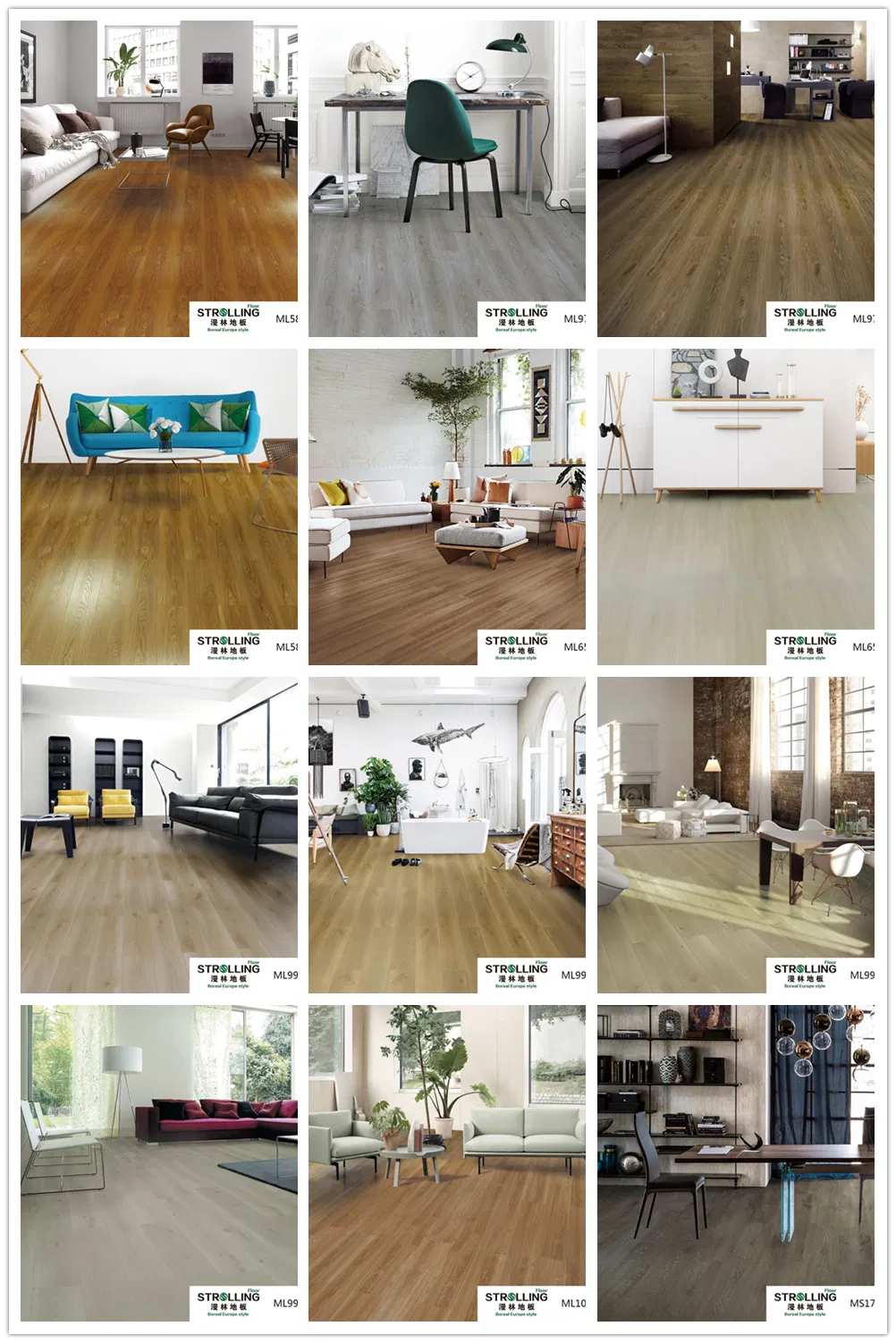 HDF Embossed V-Grooved Waxed Edged High Glossy Matt AC1-AC5 Best Price Laminate Flooring/Laminated Flooring for Home Hotel