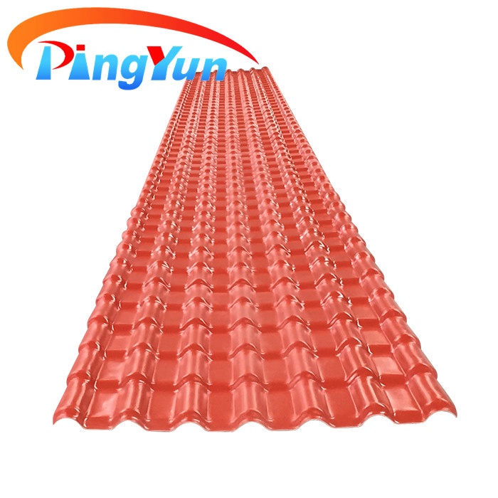 Heat Insulation ASA PVC Spanish Roofing Tile Roof Sheet in Summer