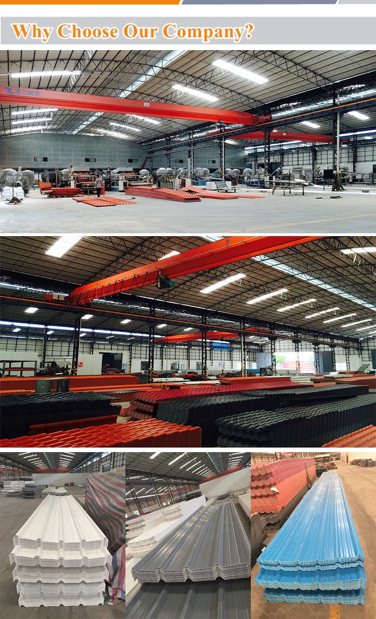 Heat Resisted PVC Roofing Tile Line for Warehouse