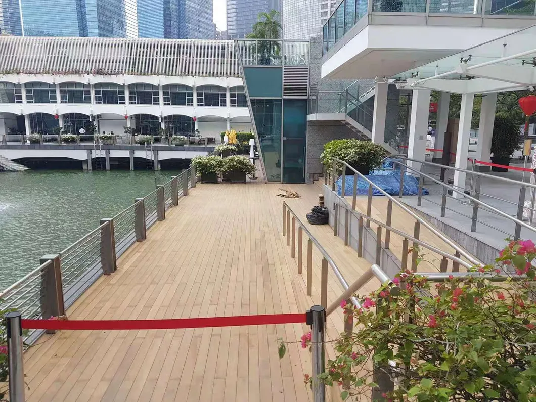 High Density 18mm 20mm Bamboo Decking Outdoor Waterproof Parquet Flooring