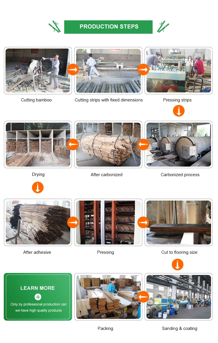 High Density Carbonized Strand Woven Bamboo Flooring Parquet Flooring Bamboo for Sale