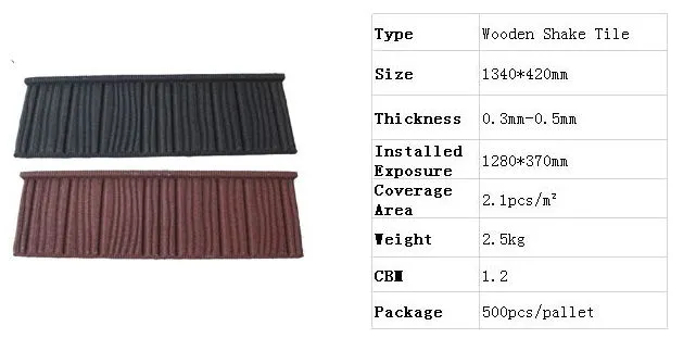 High Quality Classic/Bond/Wooden/Shingle Atone Metal Roof Tile