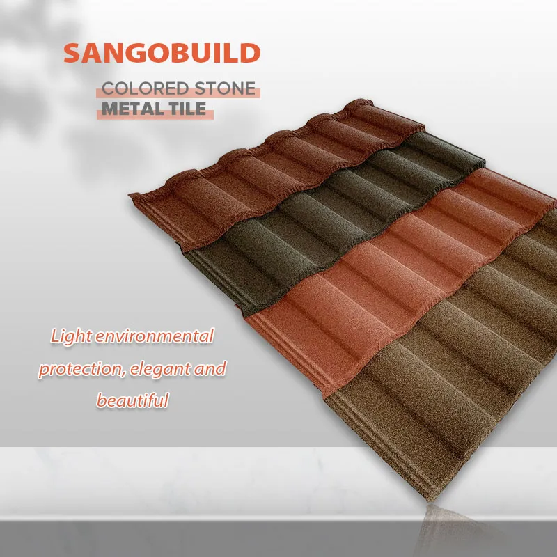 High Quality Construction Material Roofing Sheet Roman Tile Color Stone Coated Aluzinc Metal Roof Tiles