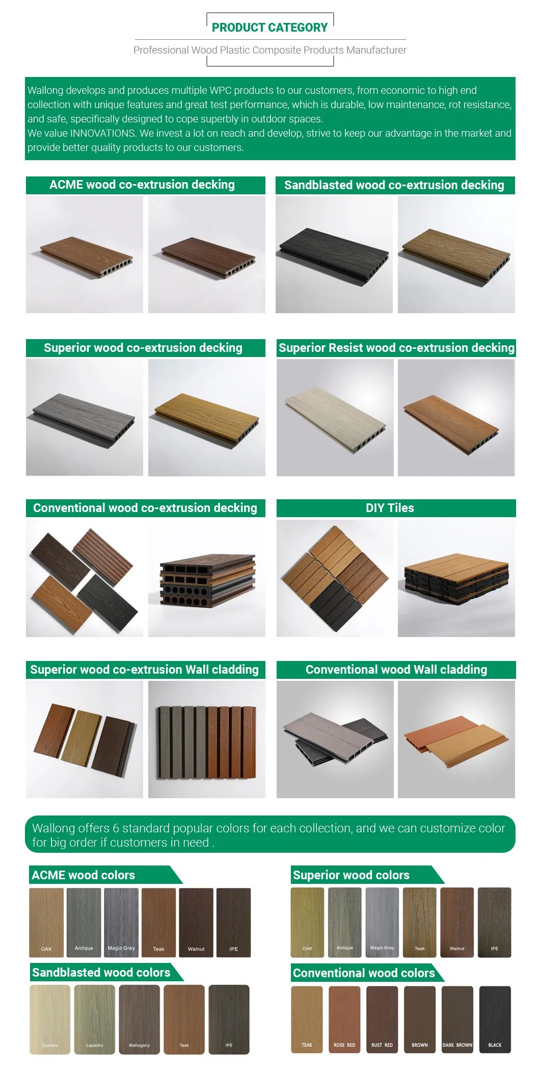 High Quality Low Price Outdoor Wood Grain Classic Project Decking