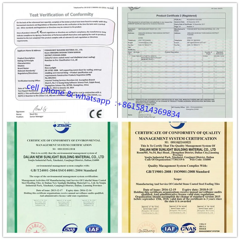 High Quality Monier Metal Roof Tiles Stone Coated Steel Roofing System