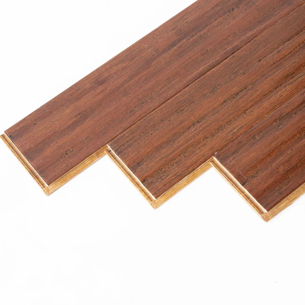 High Quality Strand Woven Bamboo Floor Uni Click Wirebrushed Stained Colors Antique Surface Bamboo Wooden Parquet