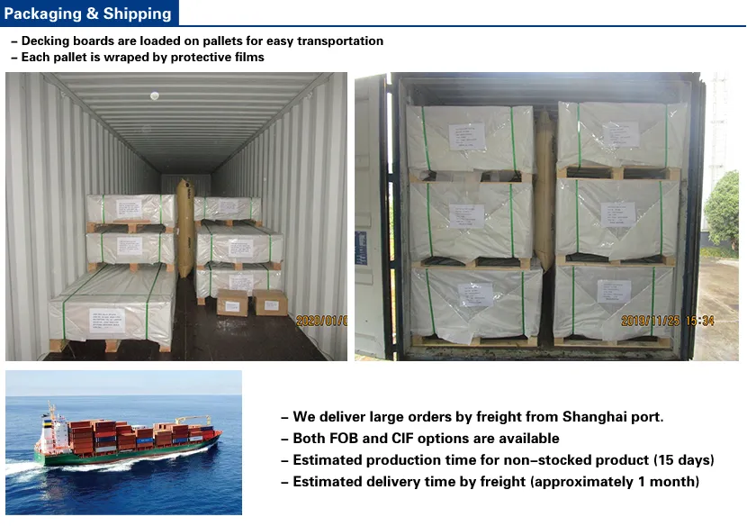 High Strength Co-Extrusion Wood Plastic Composite WPC Decking Board