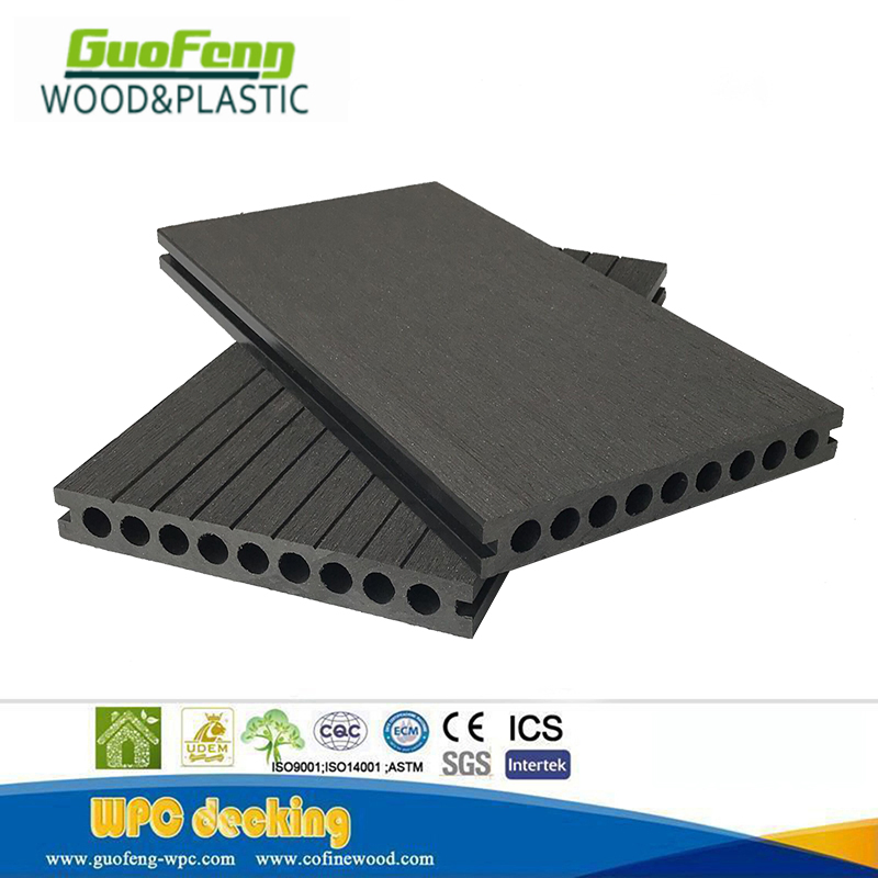 Hollow Wood Plastic Decking Outdoor Hollow Composite WPC Flooring