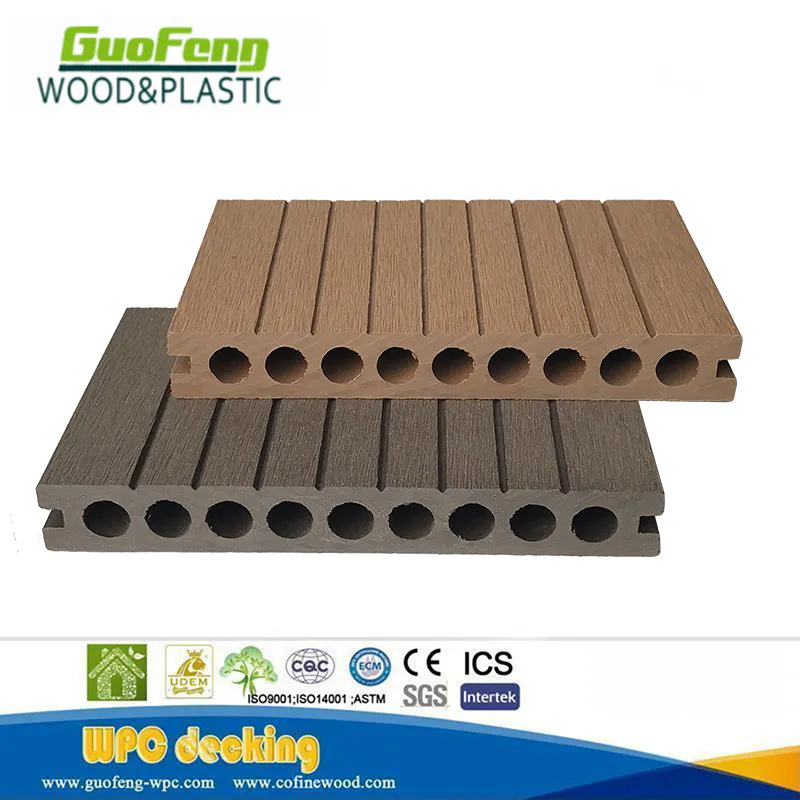 Hollow Wood Plastic Decking Outdoor Hollow Composite WPC Flooring