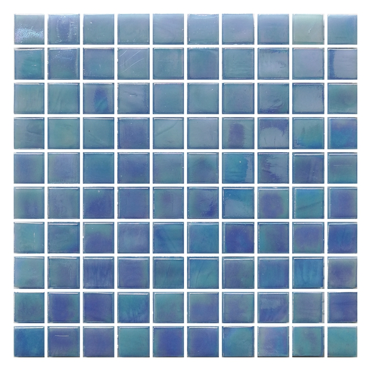 Home Decorative 20X20 Glossy Red Jade Yellow Glass Mosaic Tiles