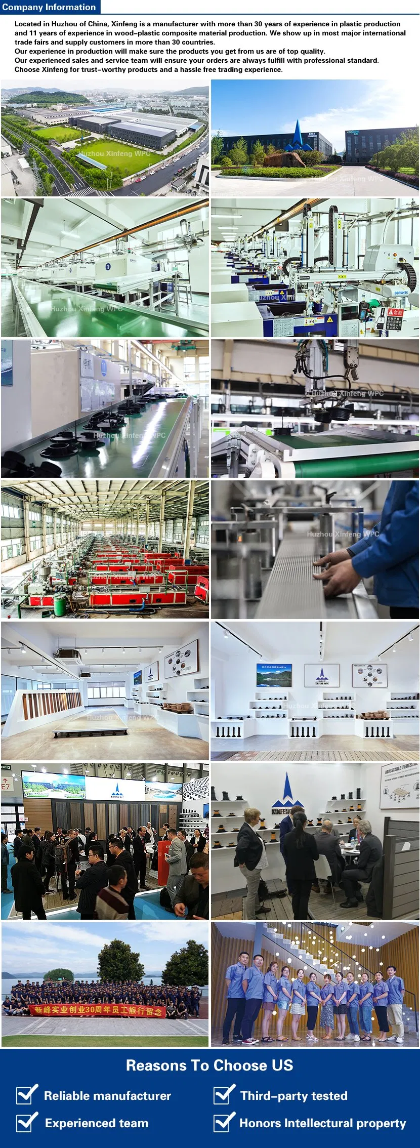 Home Furniture Co-Extrusion Wood Plastic Composite Decking Floor