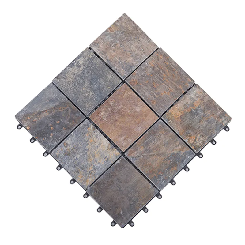 Home Garden Slate Tile Floor Landscape Stone Deck Tile Patio Stone Interlocking Tiles
