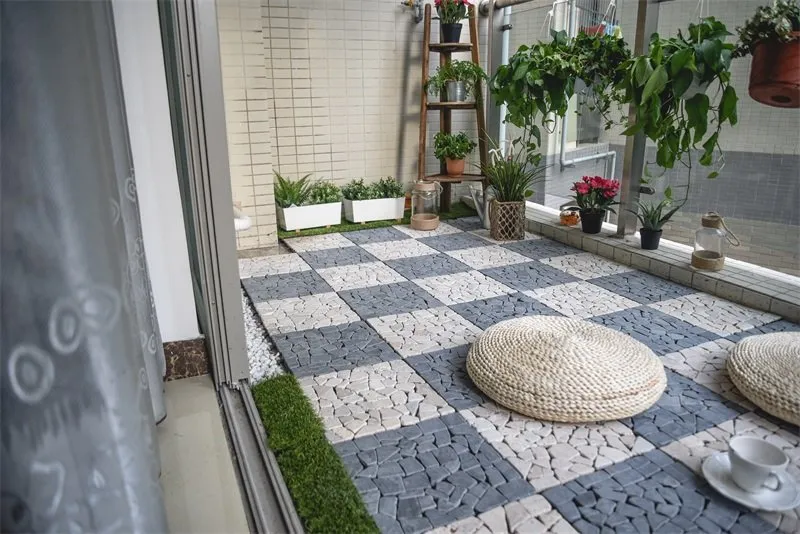 Home Garden Slate Tile Floor Landscape Stone Deck Tile Patio Stone Interlocking Tiles