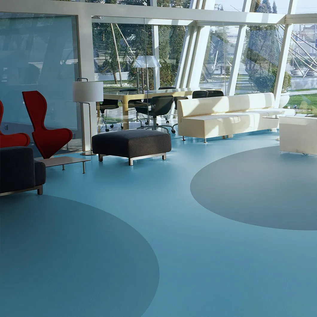 Hospital School Airport Homogeneous PVC Vinyl Flooring
