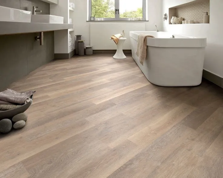 Hot Color Oak Wood Hand Scrapped Finish Spc Plastic Flooring Vinyl Flooring