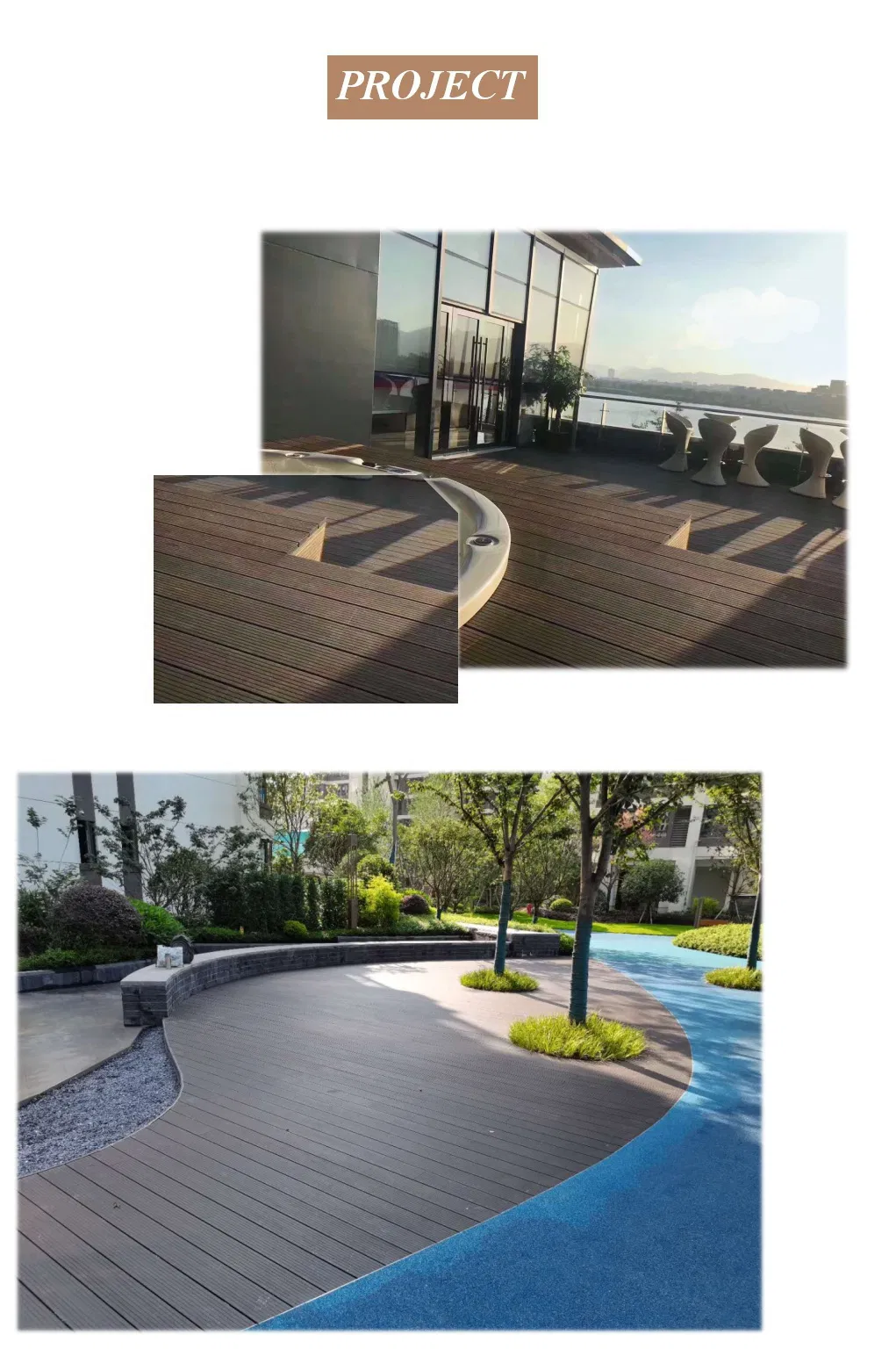 Hot Sale High Density Outdoor Composite Decking Bamboo Tiles