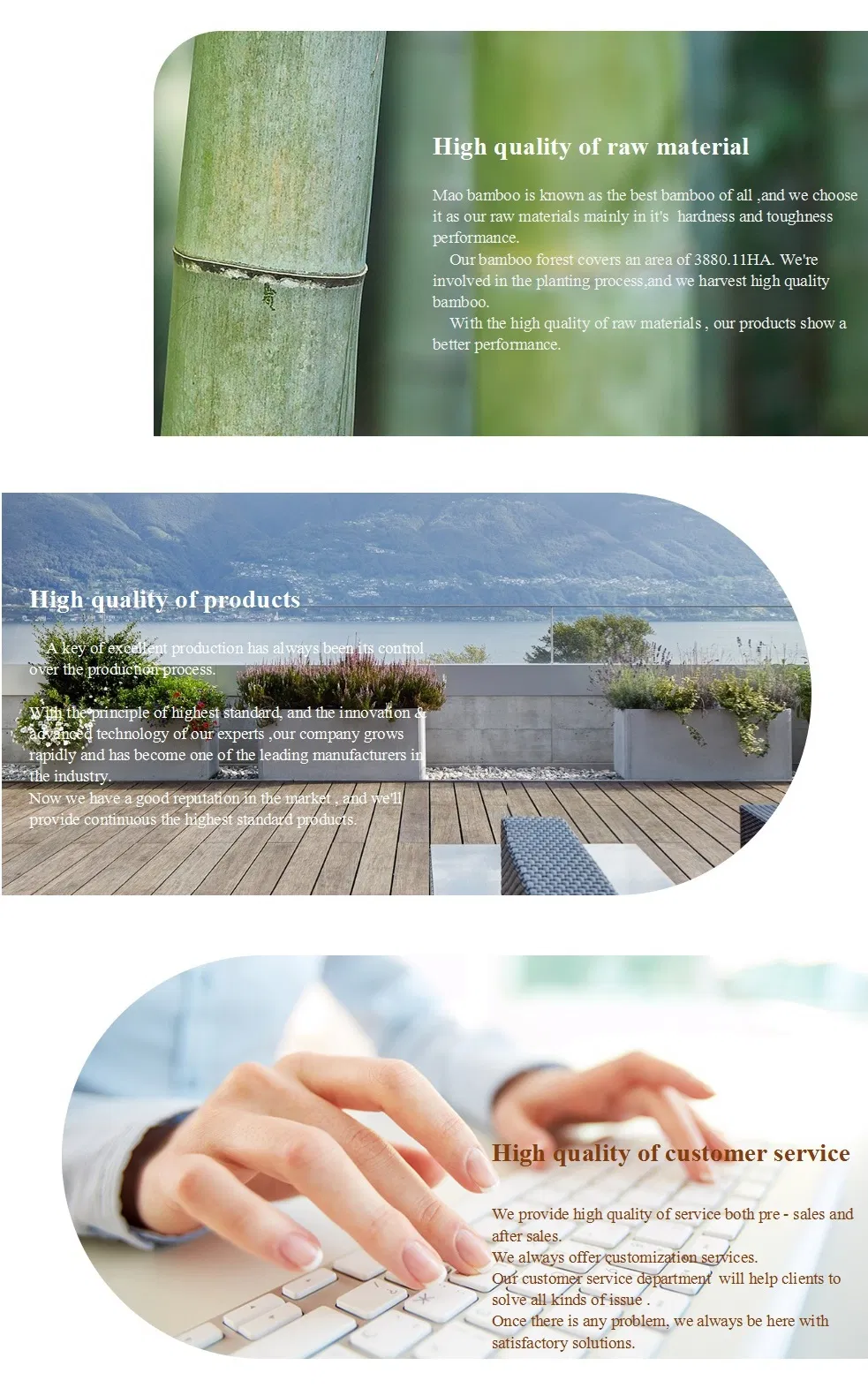 Hot Sales Corrosion Resistance Building Material Outdoor Strand Woven Bamboo Decking/Floor /Flooring