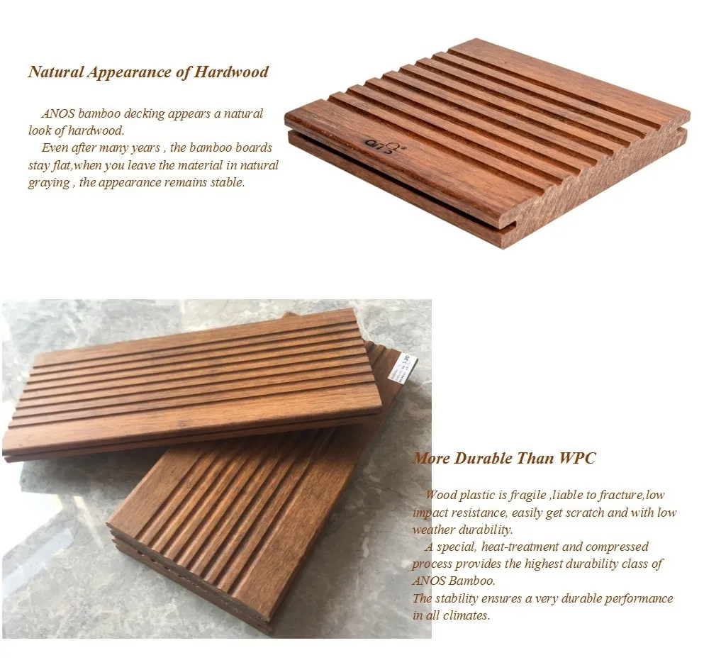 Hot Sales Corrosion Resistance Building Material Outdoor Strand Woven Bamboo Decking/Floor /Flooring