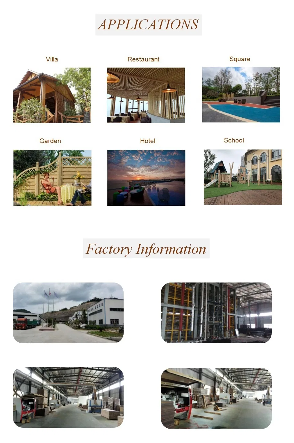 Hot Sales Corrosion Resistance Building Material Outdoor Strand Woven Bamboo Decking/Floor /Flooring