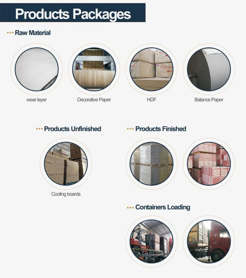 Household HDF AC4 Embossed Elm V-Grooved Waxed Edged Laminate Flooring