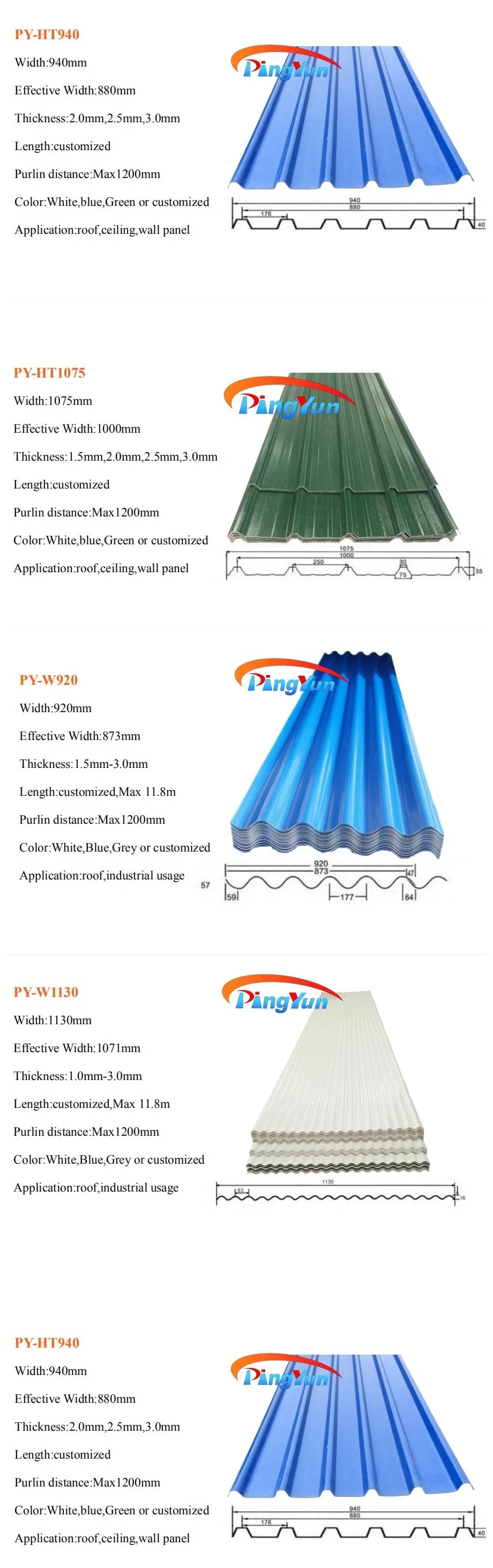Industrial Building Material Plastic Roof Tile PVC UPVC Roofing Sheet Popular in Chile Plastic Roof Panels PVC Roof Sheet Telhas De Cermica Teja De PVC Roofing