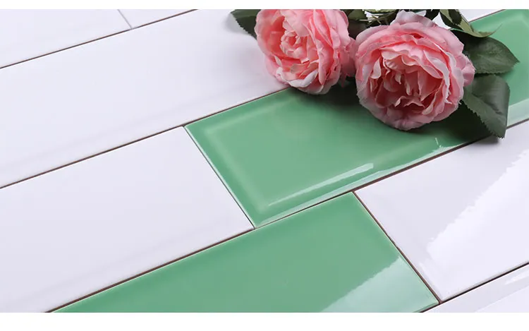 Interior Decoration Ceramic Materials 100X300mm Green Backsplash Tiles