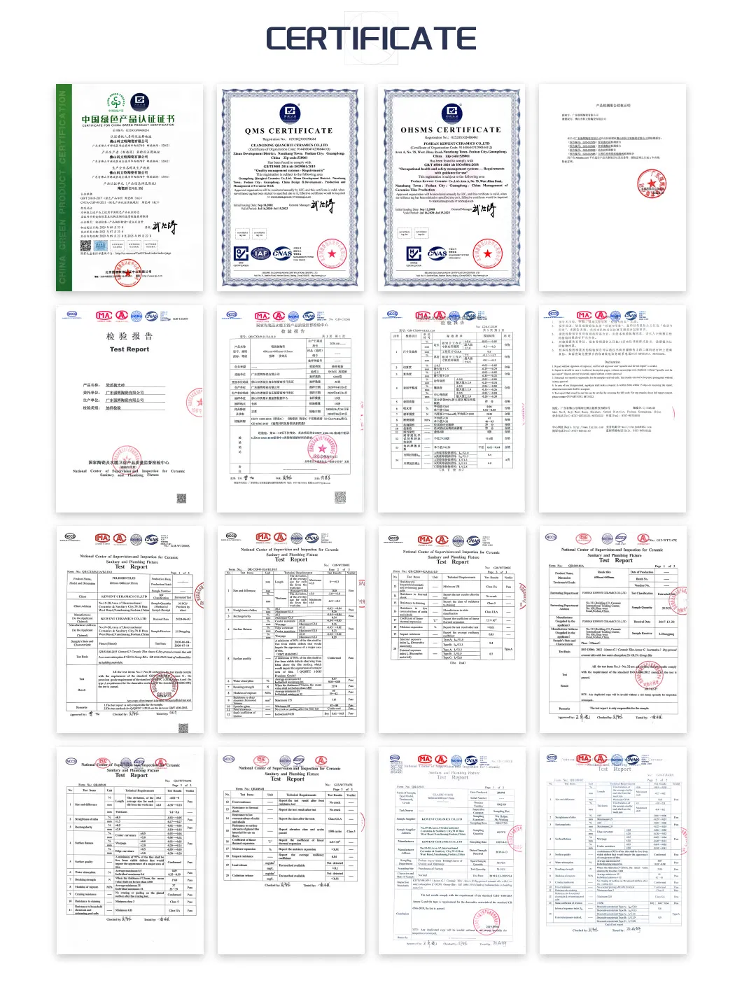 ISO9001 Approved Floor Glazed Ceramic Wall Tile for Bathroom Decoration 63011